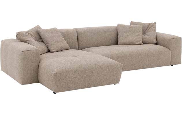 Goossens loungebank lago bruin stof - 8252191-{merk}-lago-bank-stof-bruin-03